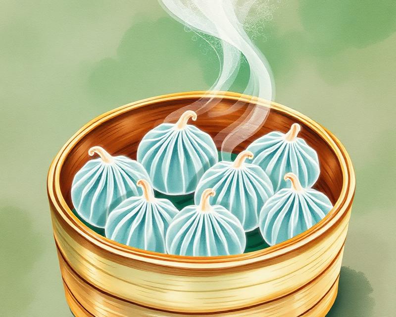 Korb mit handgefalteten Dim Sum